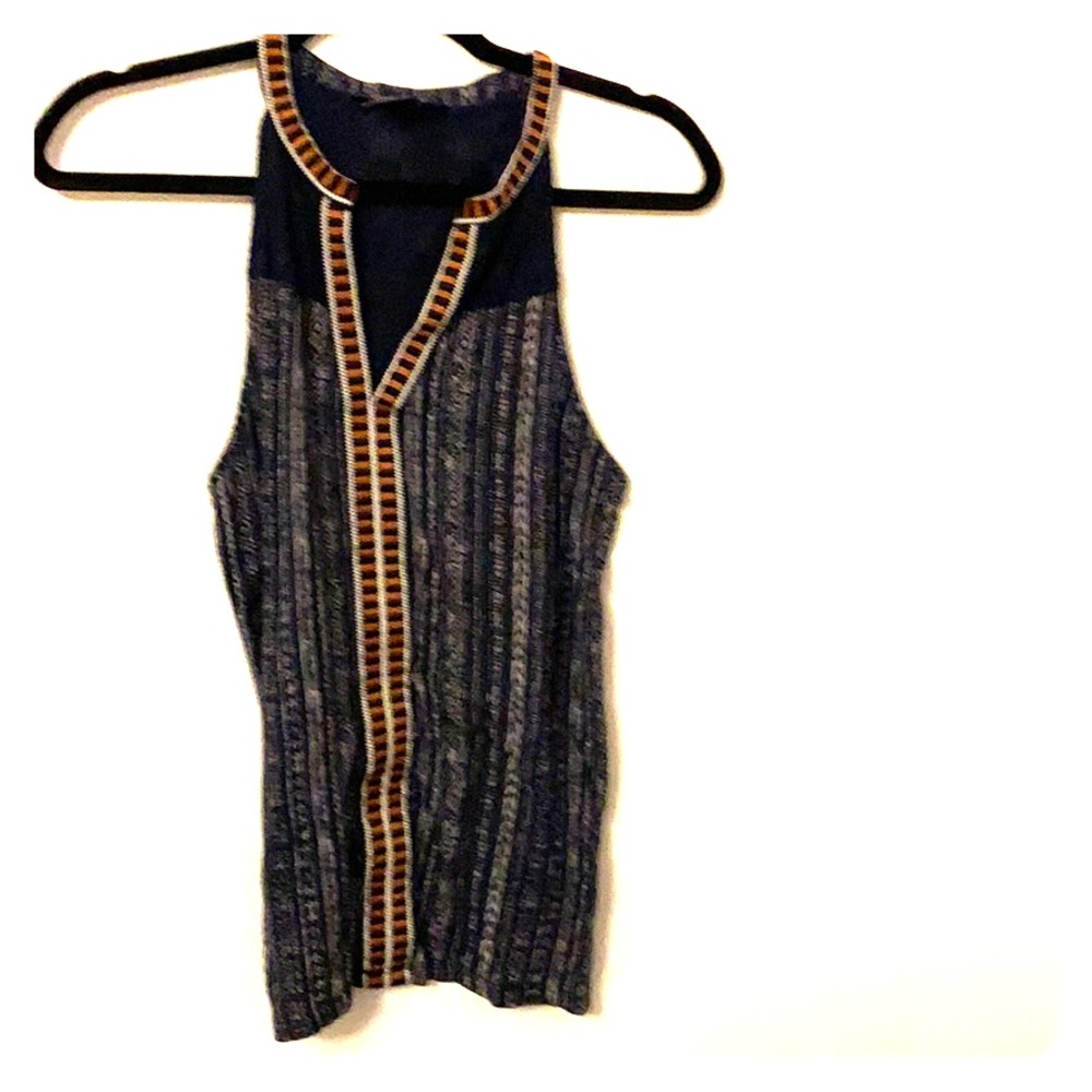 Navy and orange summer tank